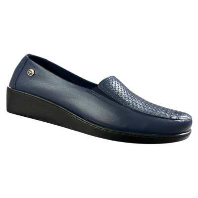 Calzado Casual de Cuero para Mujer R&oacute;mulo Ref 2643 Azul | Calzado C&oacute;modo y Ergon&oacute;mico | Tus Pasos Bogot&aacute;